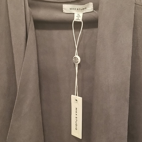 💕MAX STUDIO💕 Faux Suede Drape Front Jacket NWT - Picture 12 of 15